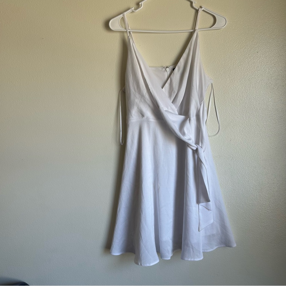 Express White Backless Wrap Dress